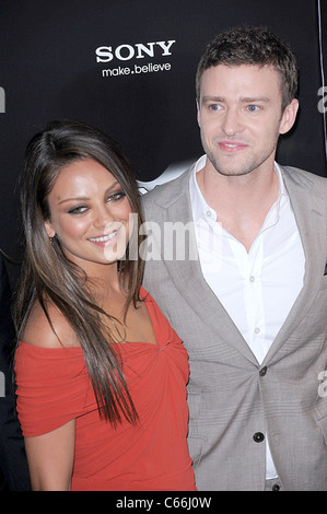 Mila Kunis, Justin Timberlake at arrivals for FRIENDS WITH BENEFITS Premiere, The Ziegfeld Theatre, New York, NY July 18, 2011. Stock Photo