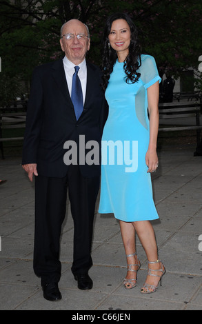 Rupert Murdoch, Wendi Deng at arrivals for Vanity Fair Party at the Tribeca Film Festival, New York State Supreme Courthouse, New York, NY April 27, 2011. Photo By: Kristin Callahan/Everett Collection Stock Photo
