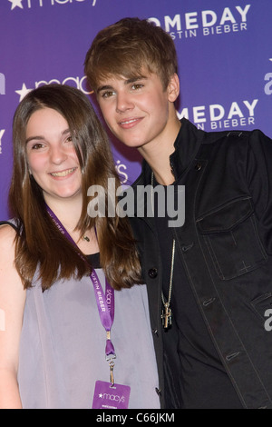 Justin Bieber at in-store appearance for Justin Bieber SOMEDAY Fragrance Launch, Macy's Herald Square Department Store, New York, NY June 23, 2011. Photo By: Lee/Everett Collection Stock Photo