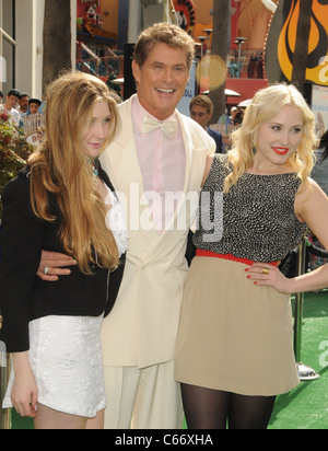 David Hasselhoff, Taylor Ann Hasselhoff, Hayley Hasselhoff at arrivals for HOP Premiere, Universal CityWalk, Los Angeles, CA March 27, 2011. Photo By: Dee Cercone/Everett Collection Stock Photo