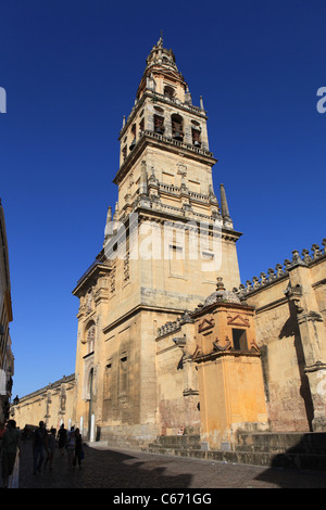 The [Torre de la Mezquita], [Tower of the Mezquita] or [Torre del Alminar], part of the cathedral of Cordoba, Andalucia, Spain Stock Photo