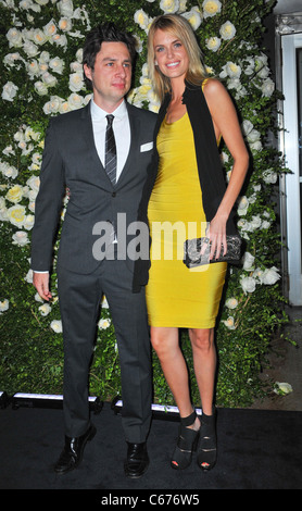 Zach Braff, Taylor Bagley at arrivals for CHANEL 6th Annual Tribeca Film Festival Artists Dinner, Odeon, New York, NY April 25, Stock Photo