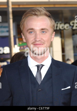 Tom Felton at arrivals for RISE OF THE PLANET OF THE APES Premiere, Grauman's Chinese Theatre, Los Angeles, CA July 28, 2011. Photo By: Elizabeth Goodenough/Everett Collection Stock Photo