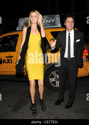 Taylor Bagley, Zach Braff at arrivals for CHANEL 6th Annual Tribeca Film Festival Artists Dinner, Odeon, New York, NY April 25, Stock Photo