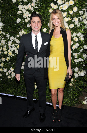 Zach Braff, Taylor Bagley at arrivals for CHANEL 6th Annual Tribeca Film Festival Artists Dinner, Odeon, New York, NY April 25, Stock Photo