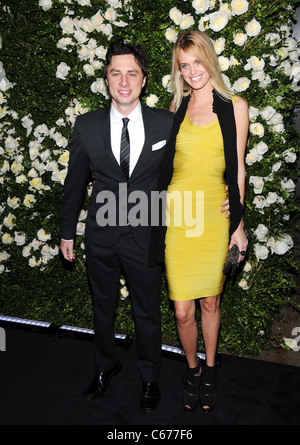 Zach Braff, Taylor Bagley at arrivals for CHANEL 6th Annual Tribeca Film Festival Artists Dinner, Odeon, New York, NY April 25, Stock Photo