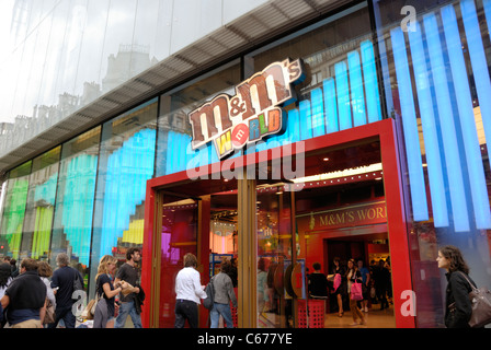 England, London, Leicester Square, M&M's World Store, Window Display of Giant  M&M Figures Stock Photo - Alamy