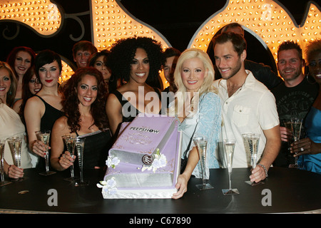 Holly Madison, Josh Strickland, Peepshow Cast at arrivals for Holly Madison and PEEPSHOW Celebrate Two Years at Planet Hollywood, CHI Showroom at Planet Hollywood Resort & Casino, Las Vegas, NV April 25, 2011. Photo By: James Atoa/Everett Collection Stock Photo