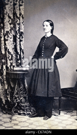 Civil War surgeon Mary E. Walker, circa 1860 and 1870 Stock Photo