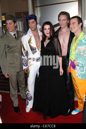 Priscilla Presley, Viva Elvis cast members in attendance for Nevada Ballet Theatre Annual Black and White Ball, Aria Resort and Stock Photo