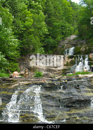 OLYMPUS DIGITAL CAMERA                 Kent Falls at Kent Falls State Park, Connecticut Stock Photo