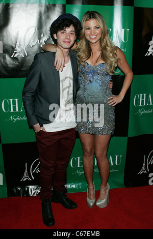 Paul Iacono, Amber Lancaster at arrivals for Charlie Sheen Hosts at Chateau, Chateau Nightclub & Gardens at Paris Las Vegas, Las Vegas, NV April 30, 2011. Photo By: James Atoa/Everett Collection Stock Photo