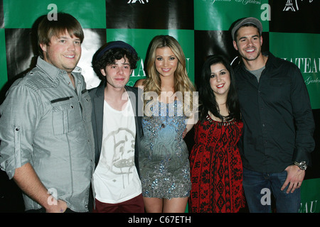 Jareb Dauplaise, Paul Iacono, Amber Lancaster, Kara Taitz, Jayson Blair at arrivals for Charlie Sheen Hosts at Chateau, Chateau Stock Photo