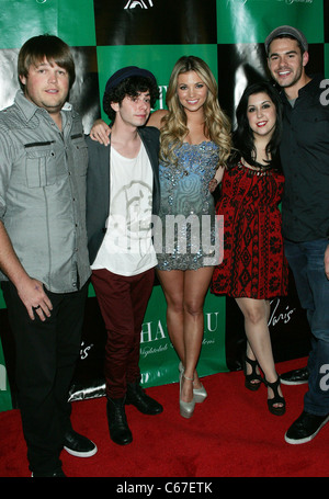 Jareb Dauplaise, Paul Iacono, Amber Lancaster, Kara Taitz, Jayson Blair at arrivals for Charlie Sheen Hosts at Chateau, Chateau Stock Photo