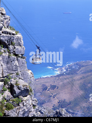 Table Mountain Cable Car, Cape Town, Western Cape, Republic of South Africa Stock Photo