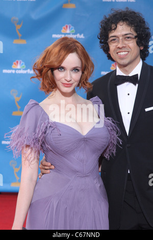 Christina Hendricks, Geoffrey Arend at arrivals for Academy of Television Arts & Sciences 62nd Primetime Emmy Awards - ARRIVALS Stock Photo