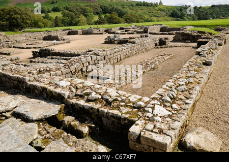 Headquarters building (principia), in the Roman fort of Vindolanda ...