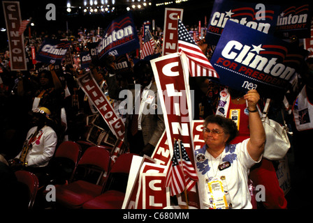 Delegates at the Democratic National Convention in Madison Square Garden in New York City on July 12, 1992 Stock Photo