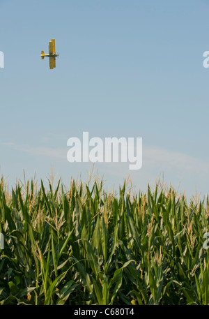 midwest corn duster crop over alamy