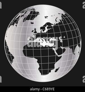 3D globe planet earth Stock Photo