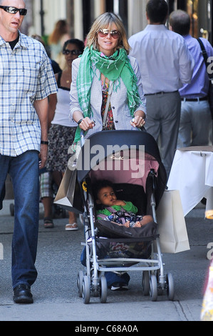 Heidi Klum, Lou Samuel, walk in Soho out and about for CELEBRITY CANDIDS - WEDNESDAY, , New York, NY June 30, 2010. Photo By: Ray Tamarra/Everett Collection Stock Photo