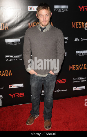 Norman Reedus at arrivals for MESKADA Premiere, Cinespace LA, Los Angeles, CA November 30, 2010. Photo By: Dee Cercone/Everett Collection Stock Photo