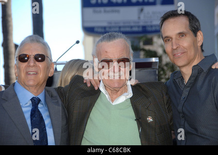 Gill Champion, Stan Lee, Todd McFarlane at the induction ceremony for Star on the Hollywood Walk of Fame Ceremony for Stan Lee, Stock Photo