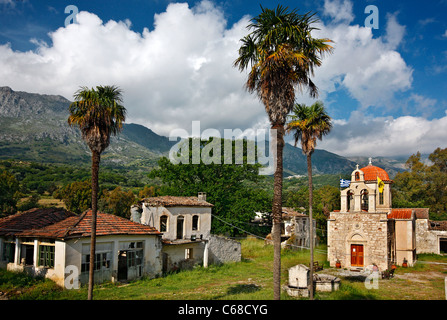 The abandoned Asomaton monastery (and later agricultural school) in the 'heart' of Amari valley, Rethymnon, Crete, Greece Stock Photo