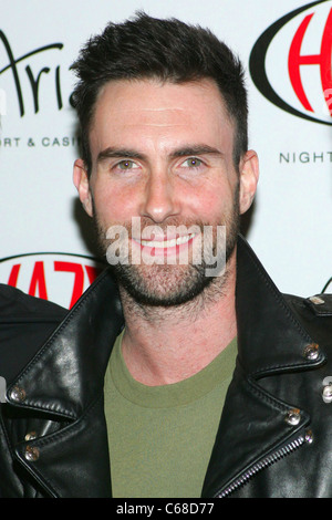 Adam Levine, of Maroon 5 at a public appearance for Adam Levine and James Valentine of Maroon 5 at HAZE, Haze Nightclub at ARIA Stock Photo