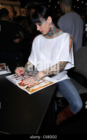 Michelle 'Bombshell' McGee at a public appearance for 2011 AVN Adult