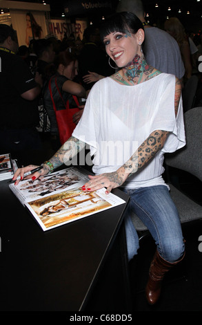 Michelle 'Bombshell' McGee at a public appearance for 2011 AVN Adult