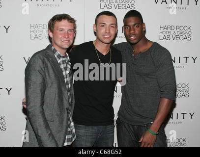 Michael Ross, Adam Royer, Leroy Garrett at arrivals for MTV's The Real World: Las Vegas Premiere Party, Hard Rock Hotel and Casino, Las Vegas, NV March 5, 2011. Photo By: James Atoa/Everett Collection Stock Photo