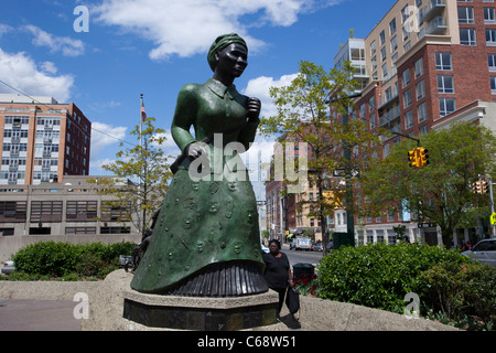 Harriet Tubman statue in Harlem Stock Photo