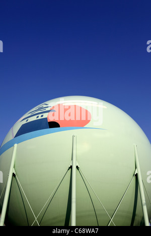 Storage tank in a chemical plant, blue sky Stock Photo