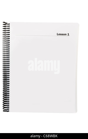 Open Spiral Notebook Stock Photo