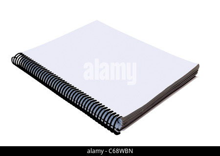 Blank Open Spiral Notebook Stock Photo