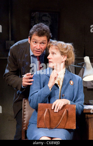 Actor Dominic West stars in Butley at the Duchess Theatre, London, UK with Penny Downie as Edna Shaft Stock Photo