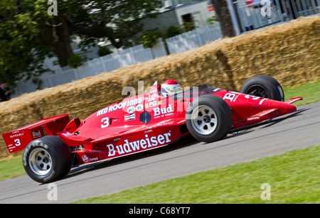 1986 March-Cosworth 86C with driver Bobby Rahal at the 2011 Goodwood Festival of Speed, Sussex, England, UK Stock Photo