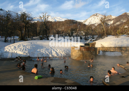 People are bathing in the hot springs of Saturnia Therme Stock Photo ...