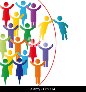 Person join people members company group Stock Photo