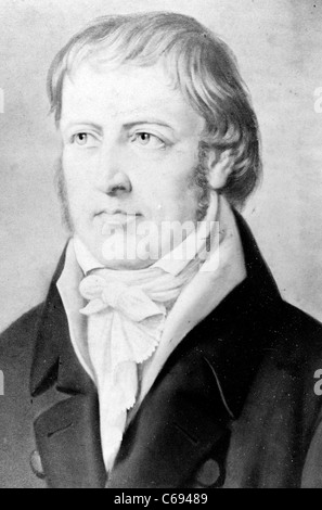 G.W.F. Hegel, Georg Wilhelm Friedrich Hegel was a German philosopher, one of the creators of German Idealism. Stock Photo