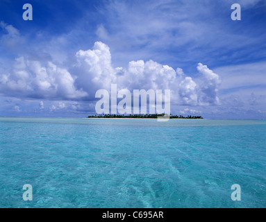 Tropical Island, Aitutaki Atoll, Cook Islands, South Pacific Ocean Stock Photo