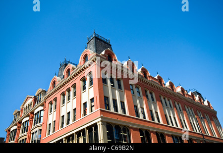 Exterior of Afflecks indoor market at the junction of Church Street/Tib Street and Dale Street with Oldham Street, Manchester UK Stock Photo