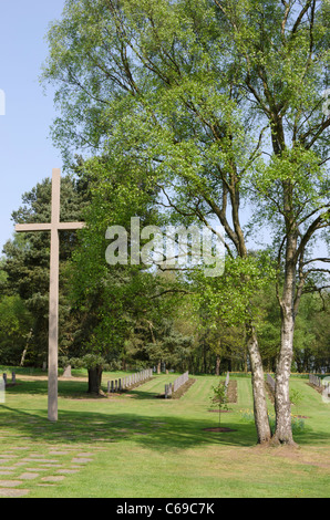 Cross in the German military cemetery, Cannock Chase, Staffordshire, England, UK Stock Photo