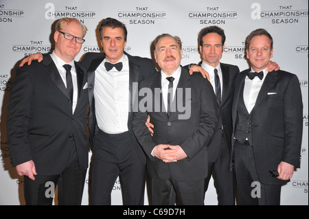Jim Gaffigan, Chris Noth, Brian Cox, Jason Patric, Kiefer Sutherland at the after-party for THAT CHAMPIONSHIP SEASON Opening Night Party, Gotham Hall, New York, NY March 6, 2011. Photo By: Gregorio T. Binuya/Everett Collection Stock Photo