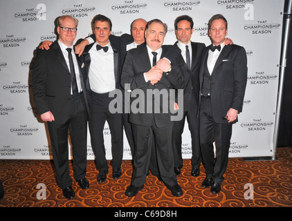 Jim Gaffigan, Chris Noth, Gregory Mosher, Brian Cox, Jason Patric, Kiefer Sutherland at the after-party for THAT CHAMPIONSHIP SEASON Opening Night Party, Gotham Hall, New York, NY March 6, 2011. Photo By: Gregorio T. Binuya/Everett Collection Stock Photo