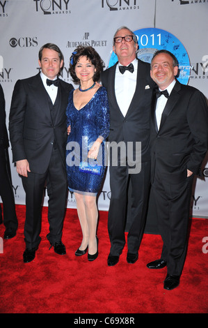 Matthew Broderick, guests, Mark Shaiman (far right) at arrivals for American Theatre Wing's 65th Annual Antoinette Perry Tony Awards - ARRIVALS, Beacon Theatre, New York, NY June 12, 2011. Photo By: Gregorio T. Binuya/Everett Collection Stock Photo