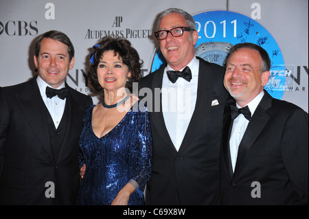 Matthew Broderick, guests, Mark Shaiman (far right) at arrivals for American Theatre Wing's 65th Annual Antoinette Perry Tony Awards - ARRIVALS, Beacon Theatre, New York, NY June 12, 2011. Photo By: Gregorio T. Binuya/Everett Collection Stock Photo