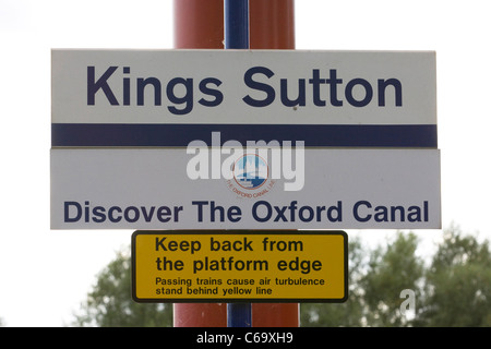 Public information Sign for Kings sutton Stock Photo