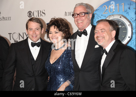 Matthew Broderick,guests, Mark Shaiman at arrivals for American Theatre Wing's 65th Annual Antoinette Perry Tony Awards - ARRIVALS Pt 2, Beacon Theatre, New York, NY June 12, 2011. Photo By: Rob Rich/Everett Collection Stock Photo